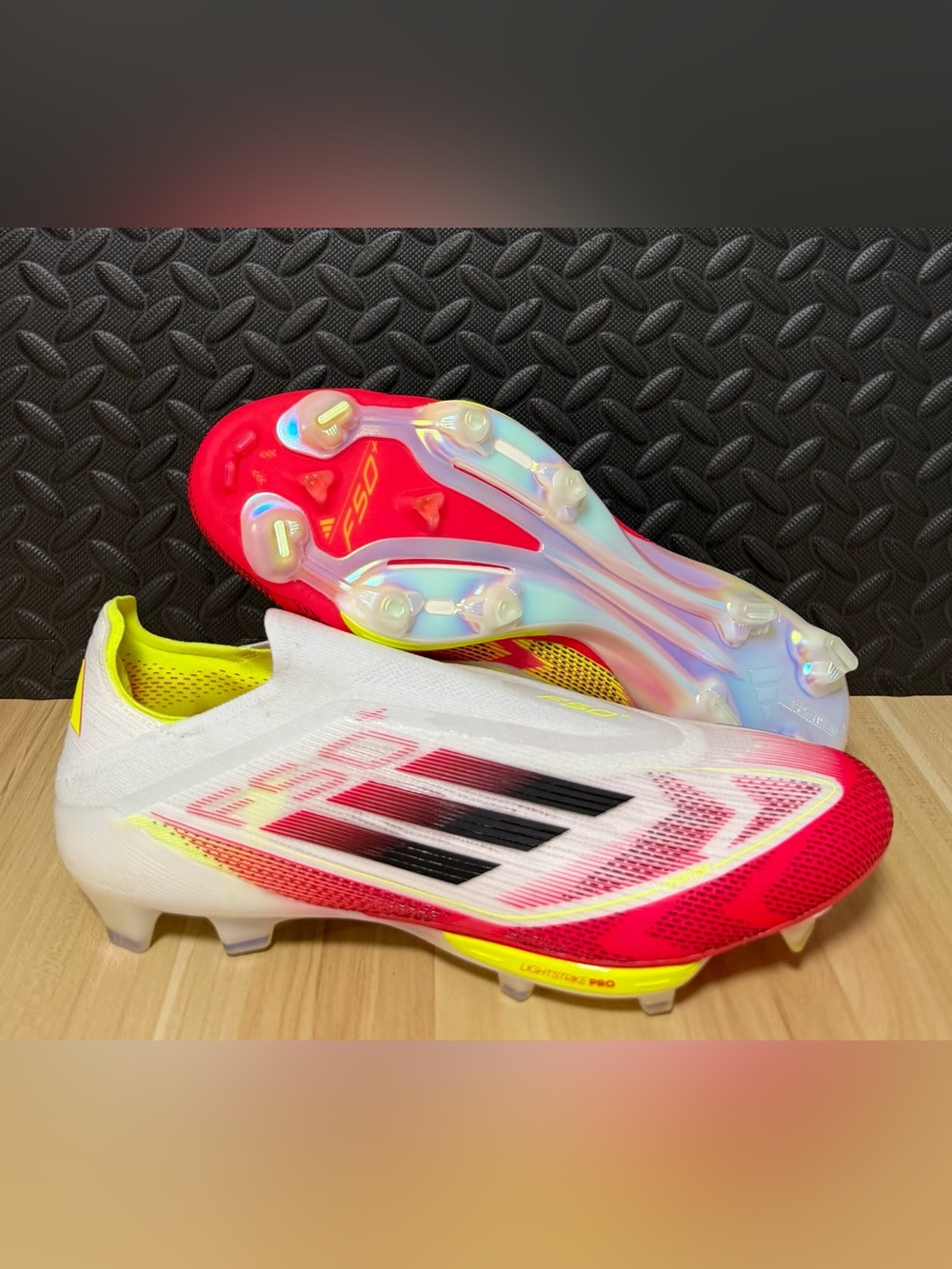 Adidas Adizero F50+ FG Soccer Cleats IE1251 Pure Victory Pack Mens Size 11.5
